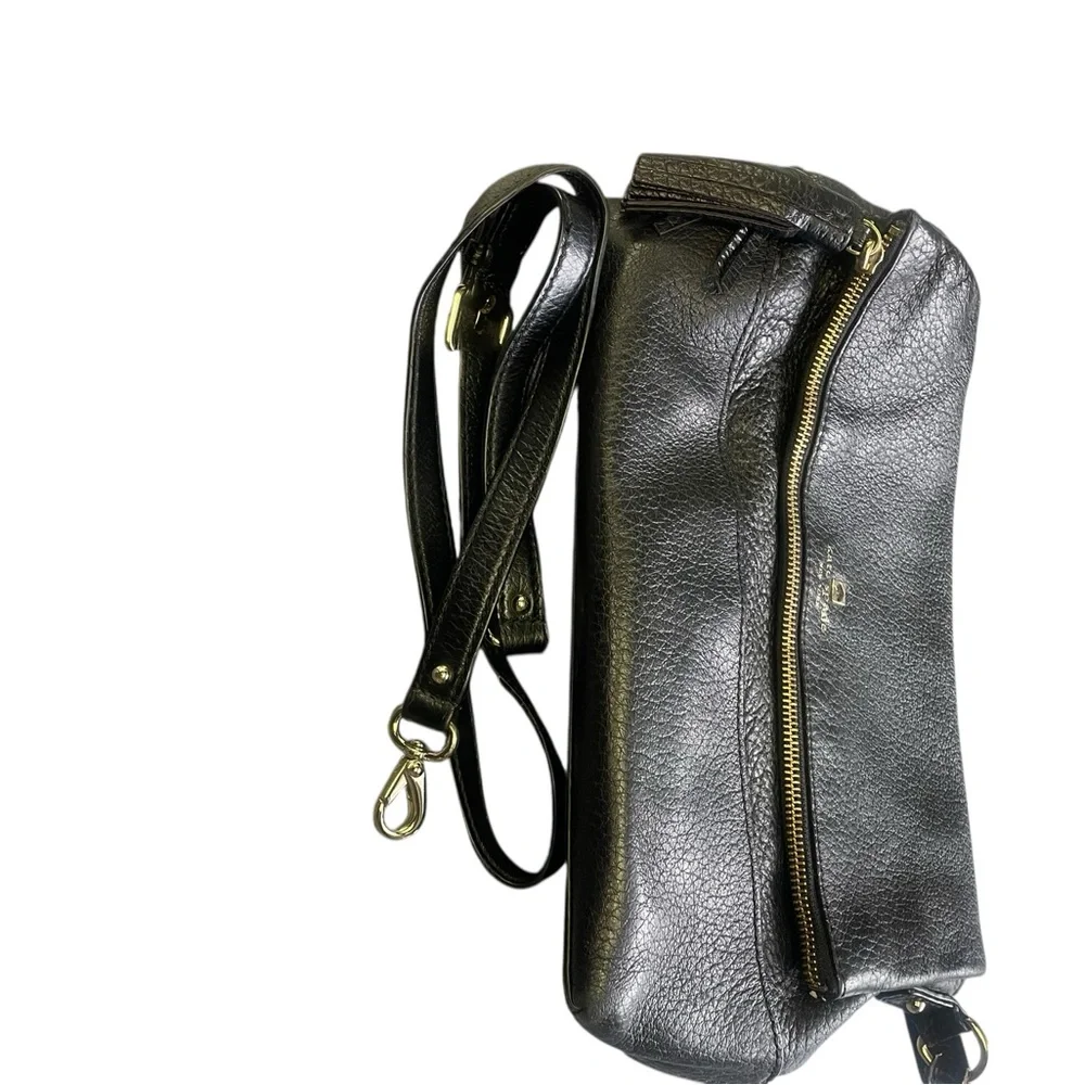 kate spade Maria Black Leather Hobo Bag with Tassel